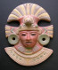 Aztec Eagle Warrior Ceramic Wall Mask - Art Précolombien & Améridien