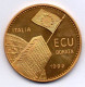 ITALIA, 1 Ecu, Copper-Nickel Gold Plated, Year 1992, # X194 - 1 000 Lire