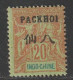 PAKHOI - N°7 * (1903-04) 20c Brique Sur Vert - Nuovi