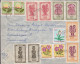 Ruanda-Urundi Par Avion USUMBURA 1954 Mult. Franked Cover Brief Lettre COPENHAGEN Denmark (2 Scans) - Lettres & Documents