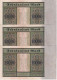 TRIO CORRELATIVO DE ALEMANIA DE 10000 MARK DEL AÑO 1922 CON LETRA J SIN CIRCULAR (UNC (ondulados) (BANKNOTE) - 10.000 Mark