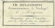 1841  ENTETE DESJARDINS Mayenne Mayenne ROULAGE TRANSPORT LETTRE DE VOITURE  BALLE DE TOILE > Revers à Montlieu Charente - 1800 – 1899