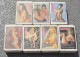 Boite D'allumettes Tchécoslovaquie - Lot De 7 Pin Up Femme Nue Seins Nus LUCKYBOY - Luciferdozen