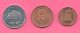 Giamaica Jamaica 1 + 5 + 10 Cents  1990 E 1995 Brass E Aluminum Coin - Jamaica