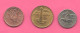 Barbados 1 + 5 + 10 Cents 1995 / 96 / 97 Brass  Nickel Coins - Barbades