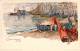 FRANCE - 06 - CANNES - Le Port - Illustration Signée Manuel ....  - Carte Postale Ancienne - Cannes