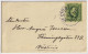 SUÈDE / SWEDEN - 1902 (Jun 17) - Facit 52 5ö Green On Small Cover From VESTERÅS Sent Locally - Briefe U. Dokumente