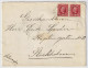 SUÈDE / SWEDEN - 1891 (Aug 3) 2x10ö Red Facit 54 On Cover From "GRIMSLÖF" To Stockholm - Lettres & Documents