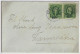 SUÈDE / SWEDEN - 1910 (Jan 8) 2x 5ö Green Facit 52 Used "VESTERÅS" On Cover To Varmsätra - Storia Postale