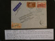 C LA REUNION  BELLE LETTRE RARE 200 Ex.1937 +PA N°1 SURCHARGé +SIGNEE PILOTE +A  AVOIR + AFFRANCH. PLAISANT - Brieven En Documenten