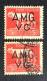 1945 - Trieste Venezia Giulia  AMG VG Soprastampa  - Imperiale Lupa - Coppia Lire 5  - Usati - Oblitérés