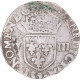 Monnaie, France, Henri III, 1/8 Ecu, 1586, Rennes, TB+, Argent, Gadoury:485 - 1574-1589 Henri III
