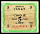 A8 ITALIE   BILLETS DU MONDE   BANKNOTES  5 LIRE 1943 - Autres & Non Classés