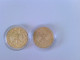 Münzen/ Medaillen: Hier 2 X 1 DM 1950 + 1955, Deutsche Mark Mit 24 Karat Goldauflage, In Kapsel. - Numismatics