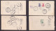 Czechoslovakia 1958 - Lot Of 4 First Day Covers Mostly Sent By Registered Mail To Sisak, Various Topic, Nice / 6 Scans - FDC