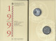 REPUBBLICA  1999 ANNO DUEMILA DITTICO   Lire 5000  X 2 AG - Conmemorativas