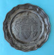 ITALY ANTIQUE PEWTER PLATE Hand Cast And Engraving * Fusione E Incisione Fatte A Mano Piatto In Peltro Venezia Italia - Tin