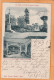 Rome Hotel Pension Michel Italy 1900 Postcard Mailed - Cafes, Hotels & Restaurants