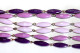 JOLI COLLIER SAUTOIR A 3 RANG PERLE RESINE PLASTIQUE VIOLET BIJOU FANTAISIE 46cm    (1505.14) - Necklaces/Chains