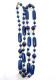 JOLI COLLIER SAUTOIR - PERLES EN RESINE PLASTIQUE BLEU - BIJOU FANTAISIE L:45cm    (1505.15) - Colliers/Chaînes