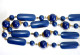 JOLI COLLIER SAUTOIR - PERLES EN RESINE PLASTIQUE BLEU - BIJOU FANTAISIE L:45cm    (1505.15) - Kettingen