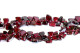 JOLI COLLIER PERLES TRIANGLE BORDEAUX EN VERRE - BIJOU FANTAISIE VINTAGE L:23cm    (1505.16) - Collares/Cadenas