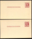 UX38 S54B 2 Postal Cards PLATE FLAWS INDICIA Mint 1952 - 1941-60