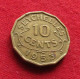 Seychelles 10 Cents 1953 KM# 10 Lt 283 *VT Seychellen Seicheles - Seychelles