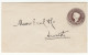 India Old QV 1A Postal Stationery Small Letter Cover Posted B230601 - Otros & Sin Clasificación