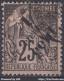 ST PIERRE & MIQUELON : DEESSE ASSISE SURCHARGEE N° 37 AVEC OBLITERATION LEGERE - Used Stamps