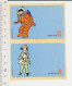 4 Vues Lot De 4 étiquettes Autocollantes Tintin Hergé ( Offert Par Lu ) Chien Cosmonaute CP1/101 - Stickers