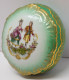 -JOLIE BOITE BONBONNIERE PORCELAINE LIMOGES Verte & Dorures Marquis Marquise     E - Limoges (FRA)