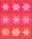 Snowflake Snow - Christmas - JUL - LABEL / CINDERELLA / VIGNETTE - 1966 Denmark Danmark - MNH Sheet - Otros & Sin Clasificación
