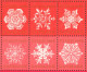 Delcampe - Snowflake Snow - Christmas - JUL - LABEL / CINDERELLA / VIGNETTE - 1966 Denmark Danmark - MNH Sheet - Altri & Non Classificati