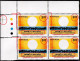 INDIA-2000- FIRST SUNRISE- NEW MILLENNIUM- 2x CORNER BLOCKS OF 4- ERROR- COLOR SHIFT AND COLOR VARIATION-MNH-IE-39 - Plaatfouten En Curiosa