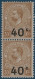 MONACO Timbre TAXE De 1910 Paire N°12a*/** 40c Sur 30c Bistre Variété Sans Point Aprèc C Tenant à Normal TTB - Postage Due