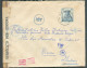 N°598 Obl.sc LEUVEN 1 Sur Lettre Censurée (bande Et Cachets Allemands) Du 2-3-1943 + Bande Et Cachet De Censure Italiens - Covers & Documents