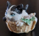 MINIATURE - MINIATURES ANIMAUX -  CHAT DANS UN PANIER - Animals