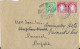 IRLANDE EIRE - LETTRE POUR NORWICH NORFOLK ANGLETERRE DE 1945, CARTE, ARME EPEE, CACHET D ARRIVE, VOIR LES SCANNERS - Cartas & Documentos