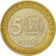 Monnaie, Dominican Republic, 5 Pesos, 2008, TB+, Bi-Metallic, KM:89 - Dominikanische Rep.