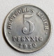 Allemagne 5 Pfennig 1920 D - 5 Rentenpfennig & 5 Reichspfennig