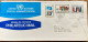 UNITED NATION 1976, COVER USED TO USA, FLAG, PEOPLE, AIRMAIL, 3 STAMP, MACHINE PICTURE SLOGAN, NON-PROLIFERATION OF NUCL - Cartas & Documentos