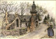 29 - PLOMODIERN - église De Sainte Marie Du Menez Hom - Carte Illustrée Par Robert LEPINE, Aquarelle - Plomodiern