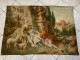 ANTICO ARAZZO DA PARETE FRANCESE SCENA AMOROSA PAESAGGIO SENZA CORNICE MT.1,35X96 CM.. - Tapijten