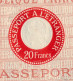 FRANCE - Passeport 20 Francs 1936/1939 Paris - Fiscaux Renouvellement 20 Francs Et 38 Francs - Pas Valable Pour Espagne. - Zonder Classificatie