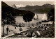 Strandbad Oberhofen Am Thunersee Mit Eiger, Mönch Und Jungfrau (317) * 12. 9. 1934 - Oberhofen Am Thunersee