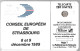 CARTE-PUBLIC-1989-F108B-SC5An-120U-11/89-COMMUNAUTE EUROPEENNE-6 Pe 108789- UTILISEE-TBE-R° 1 Pt Rayure Egere - 1989