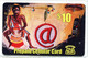 Suriname TeleSur Prepaid Cellular Card $10 (type B) - Suriname