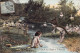 FANTAISIE - Bébés - Le Loup Et L'Agneau - Carte Postale Ancienne - Bébés