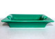 JOLI ANCIEN GRAND CENDRIER VINTAGE En FAIENCE VERT EMERAUDE VERNIS 19x15,5x3,5cm / OBJET DU FUMEUR TABAC (1505.11) - Porcelain